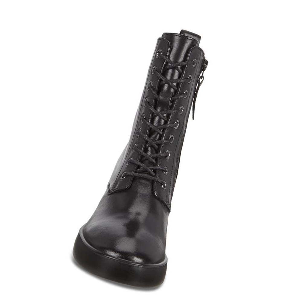 Women's Ecco Shape Sculpted Motion 55 Lace-up Boots Black | USA 37WNB